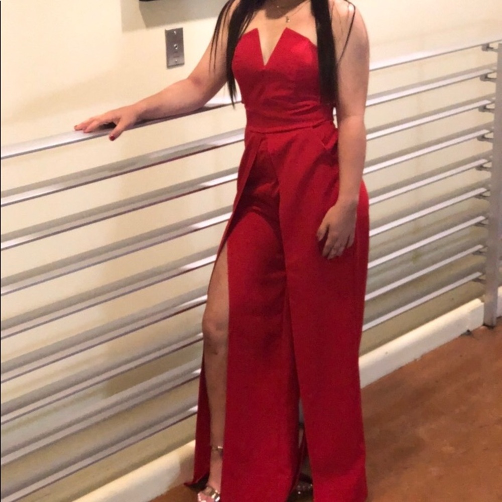 Red jumpsuit